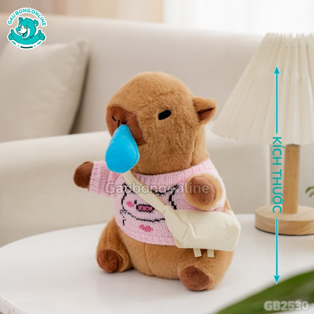 Cách đo kích thước của Chuột Capybara Áo Len Đeo Túi