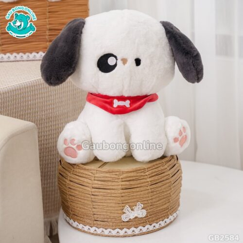 Chó Puppy Quàng Khăn Tai Đen đáng yêu