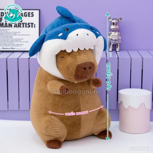 Gấu Bông Capybara Cosplay Cá Mập