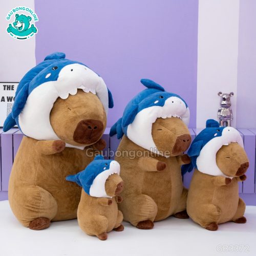 Gấu Bông Capybara Cosplay Cá Mập