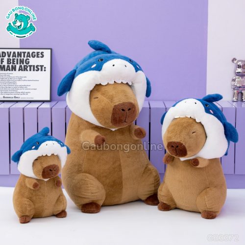 Gấu Bông Capybara Cosplay Cá Mập