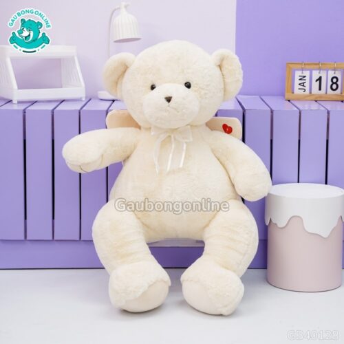 Gấu Bông Teddy Thiên Thần Trắng Đeo Nơ