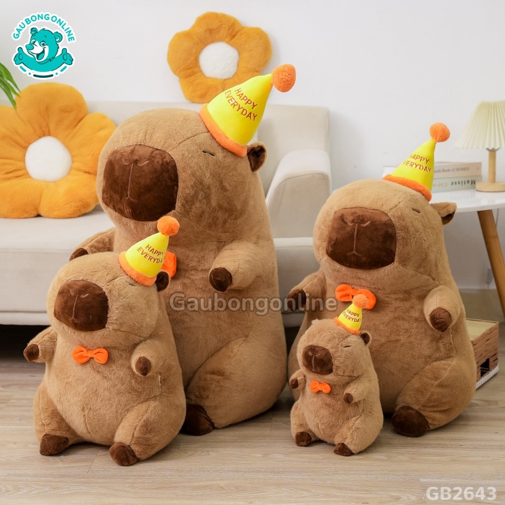 Capybara đội mũ Happy Every thích hợp làm quà tặng