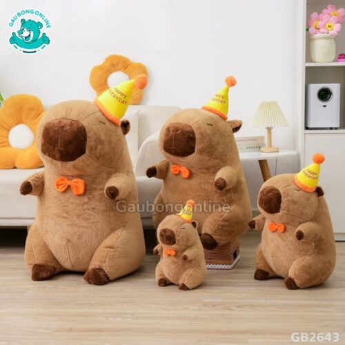 Chuột Capybara Đội Mũ Happy – món quà ý nghĩa dành cho bạn yêu thích Capybara