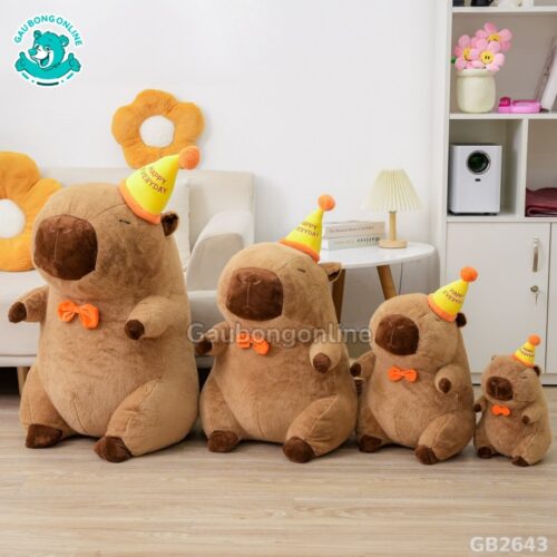 Chuột Capybara Đội Mũ Happy đa dạng kích thước