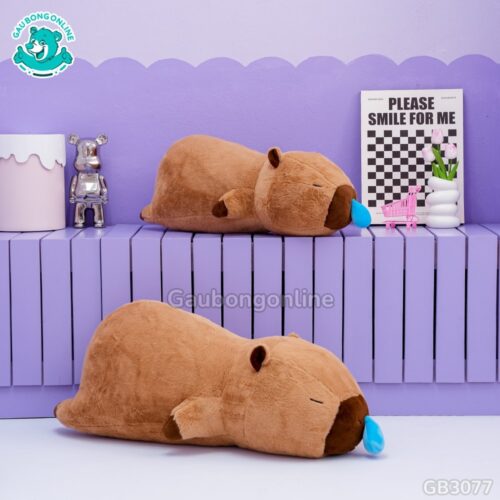 Gấu Bông Capybara Nước Mũi Nằm tô điểm cho căn phòng của bạn