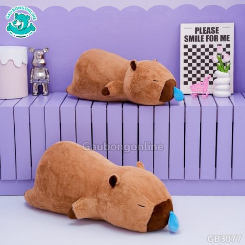 Gấu Bông Capybara Nước Mũi Nằm có thể dùng để tựa lưng thư giãn