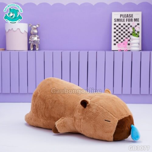 Gấu Bông Capybara Nước Mũi Nằm xinh xắn
