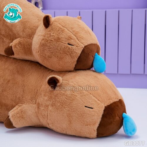 Gấu Bông Capybara Nước Mũi Nằm thiết kế tỉ mỉ