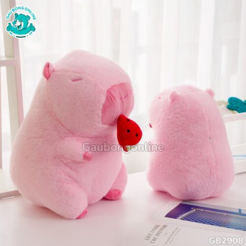 Chuột Capybara Hồng Rút Dưa Hấu đường may chắc chắn, tỉ mỉ