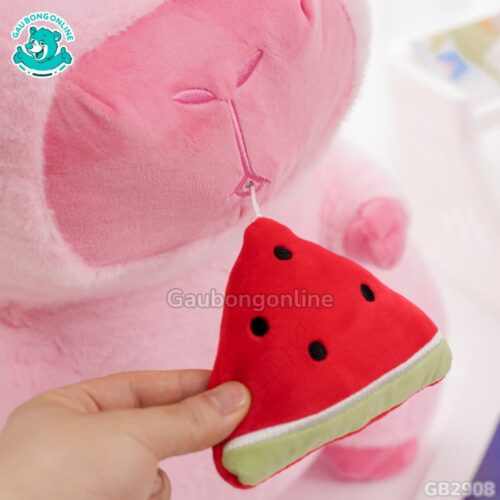 Chuột Capybara Hồng Rút Dưa Hấu thiết kế độc đáo