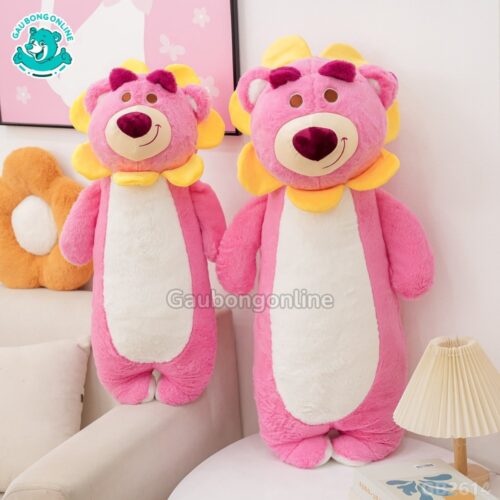Gối Ôm Lotso Mặt Hoa màu hồng mềm mại