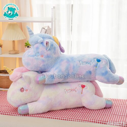 Unicorn Nằm Galaxy màu sắc tươi tắn