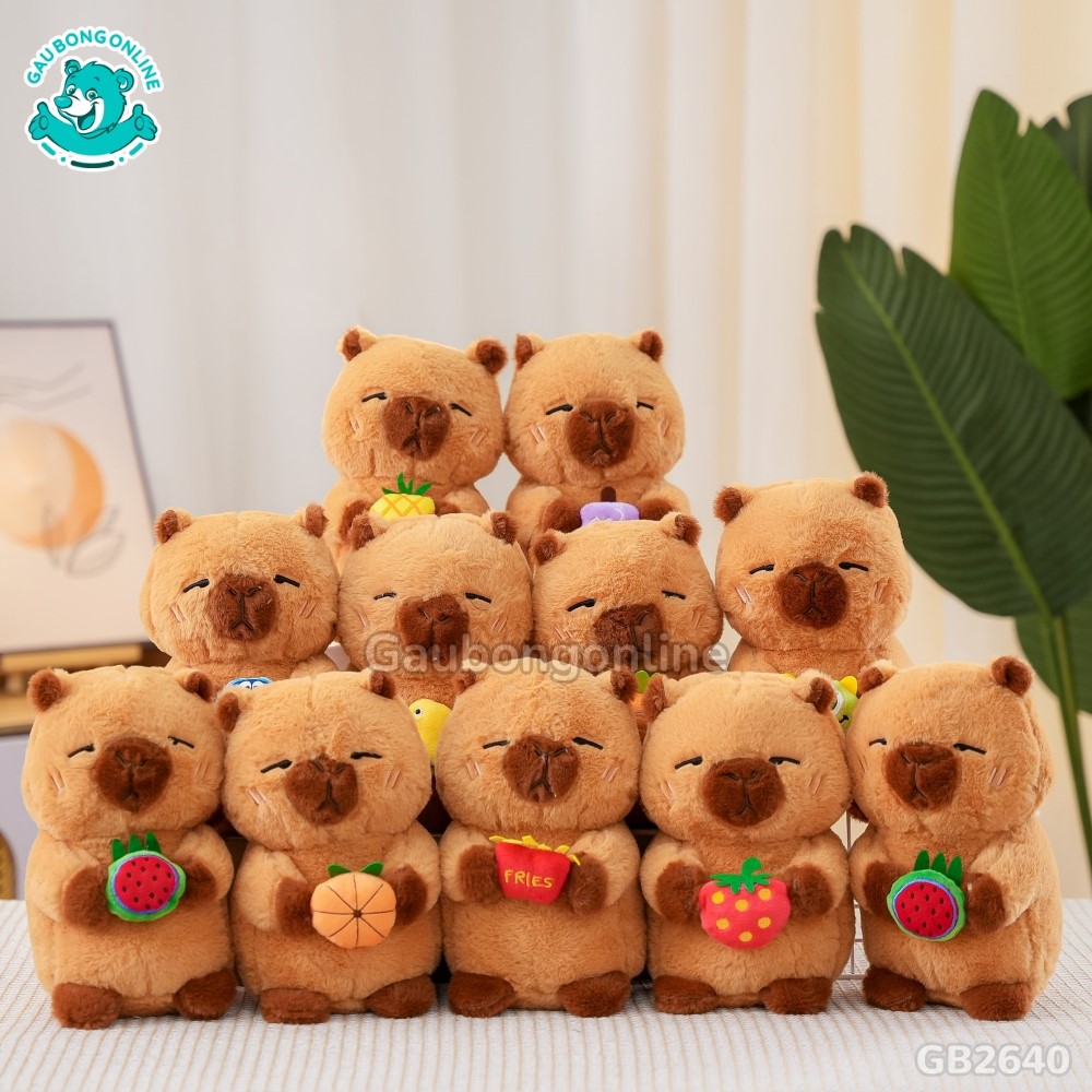 Bộ 10 Chuột Capybara Ôm Thú Quả đang được bán tại Gấu Bông Online