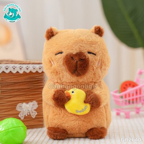 Bộ 10 Chuột Capybara Ôm Vịt Vàng