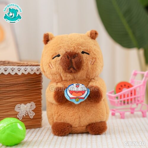 Bộ 10 Chuột Capybara Ôm Doraemon