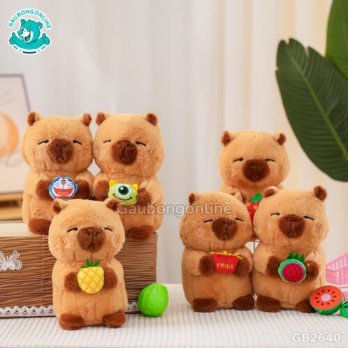 Bộ 10 Chuột Capybara ôm thú quả dễ thương