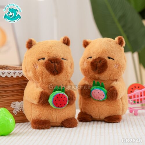 Bộ 10 Chuột Capybara Ôm Dưa Hấu