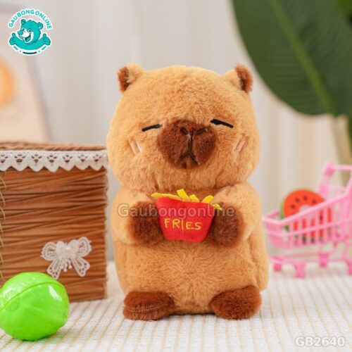 Bộ 10 Chuột Capybara Ôm Khoai Tây Chiên