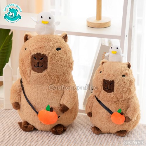 Chuột Capybara Đội Vịt Đeo Túi