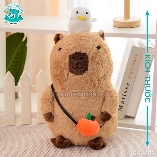 Chuột Capybara Đội Vịt Đeo Túi