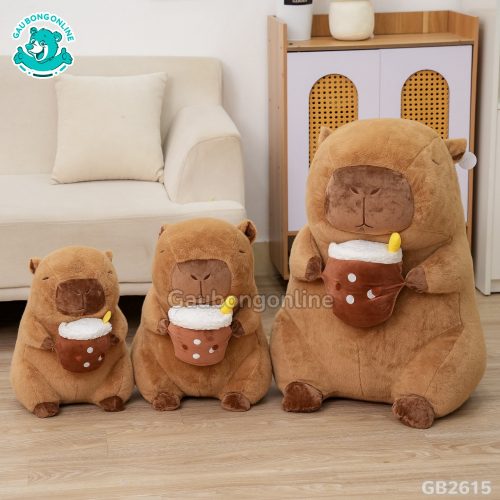 Chuột Capybara Ôm Trà Sữa đã được bán tại Gấu Bông Online