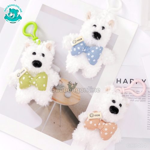 Móc Khóa Chó Puppy Mặc Yếm