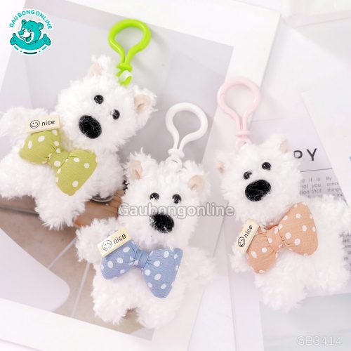 Móc Khóa Chó Puppy Mặc Yếm