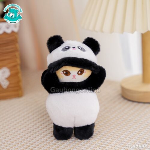 Móc Khóa Mèo Mofusand Cosplay Gấu Trúc