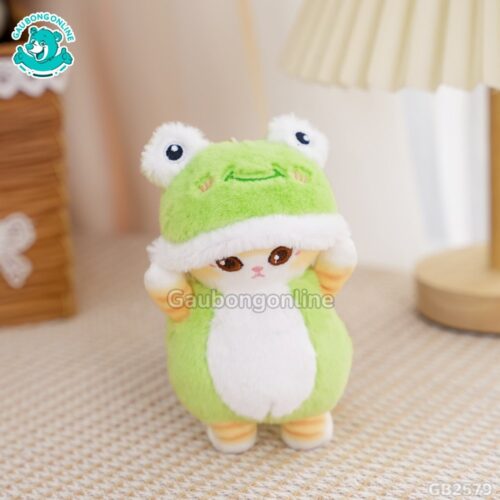 Móc Khóa Mèo Mofusand Cosplay Ếch Xanh