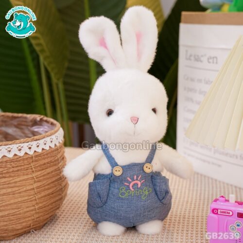 Thỏ Trắng Mặc Yếm màu xanh dương