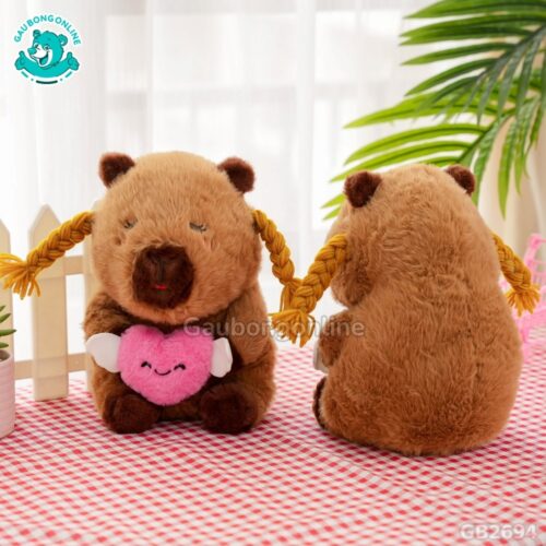 Chuột Capybara Ôm Tim mềm mịn