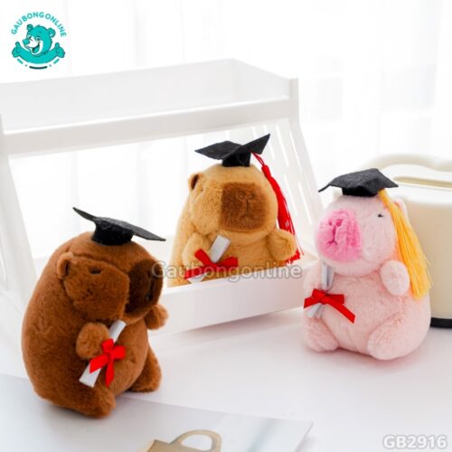 Móc Khóa Chuột Capybara Tốt Nghiệp đã được bán tại Gấu Bông Online