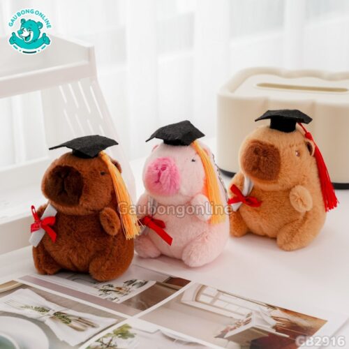 Móc Khóa Chuột Capybara Tốt Nghiệp nhiều mẫu dễ thương