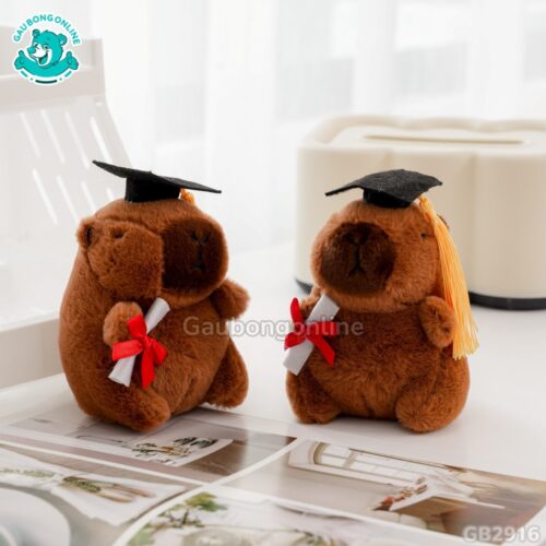 Móc Khóa Chuột Capybara Tốt Nghiệp