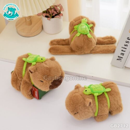 Vòng Tay Hoạt Hình Capybara Đeo Túi Rùa mềm mại, êm ái