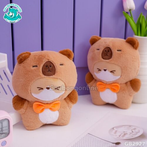 Chuột Capybara Cosplay Corgi Đeo Nơ mềm mại, dễ thương