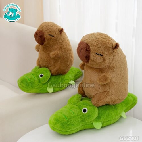 Chuột Capybara Cưỡi Cá Sấu lông mềm mại