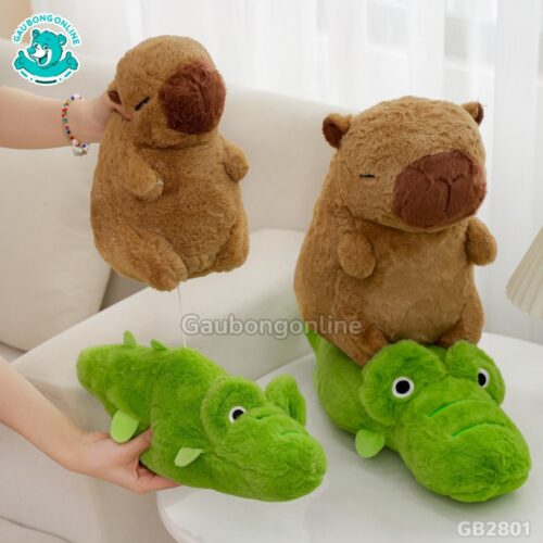 Chuột Capybara Cưỡi Cá Sấu có thể kéo rút ngộ nghĩnh