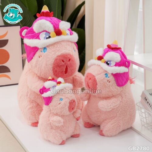 Capybara Tóc Hồng Mũ Lân đã được bán tại Gấu Bông Online