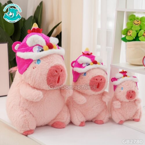 Capybara Tóc Hồng Mũ Lân đa dạng kích thước