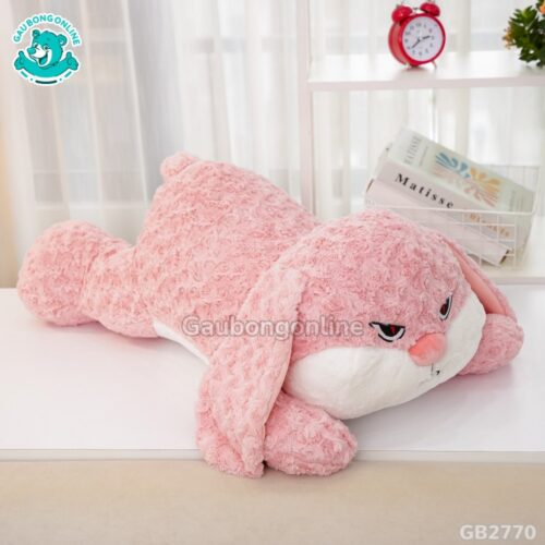 Thỏ Bunny Mặt Quạo Nằm Hồng