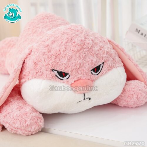 Thỏ Bunny Mặt Quạo Nằm Hồng