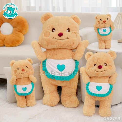 Gấu Bông Butter Bear đeo yếm dễ thương