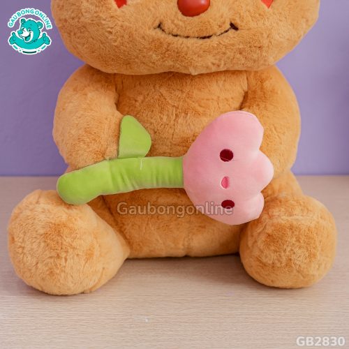 Butter Bear Ngồi Cầm Hoa đã được bán tại Gấu Bông Online