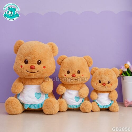 Butter Bear Ngồi Đeo Yếm đa dạng kích thước