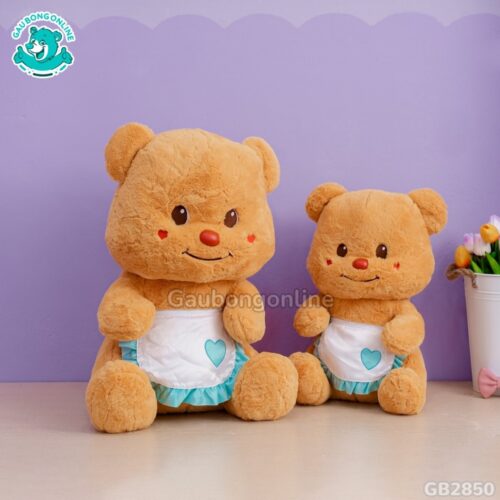 Butter Bear Ngồi Đeo Yếm lông mềm mại, ôm cực thích