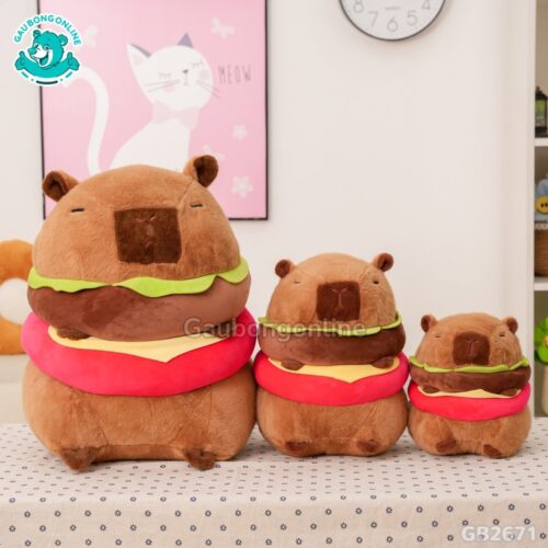 Chuột Capybara Bánh Hamburger đa dạng kích thước