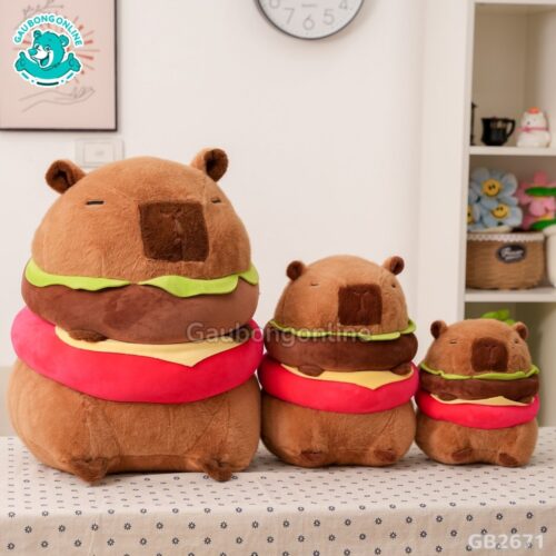 Chuột Capybara Bánh Hamburger kiểu dáng độc đáo
