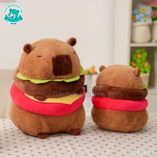 Chuột Capybara Bánh Hamburger mềm mại, dễ thương